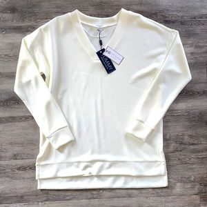 NWTS Off White Cable & Gauge Light Weight Sweater